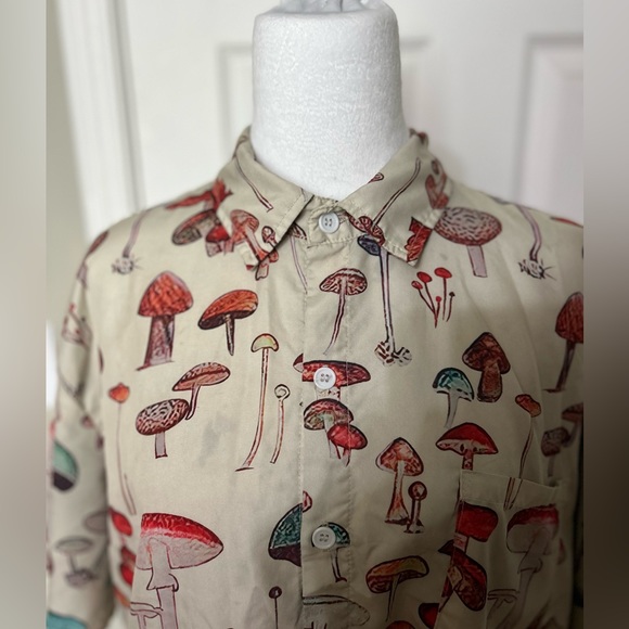 Tan Mushroom Button-up Shirt - Picture 5 of 5